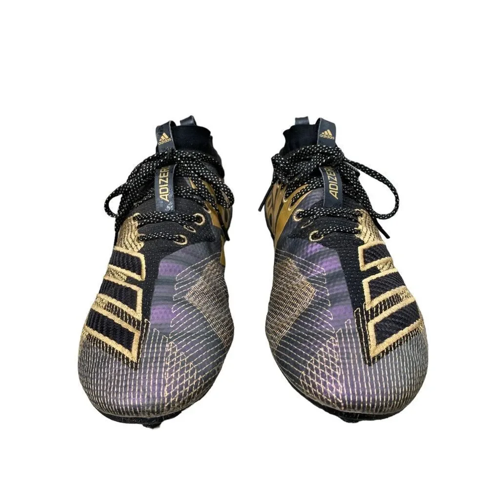 Adidas Adizero 8.0 Black Gold Metallic Football Cleats Men’s size 13